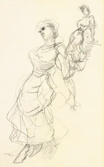 Two Standing Women Henri de Toulouse-Lautrec